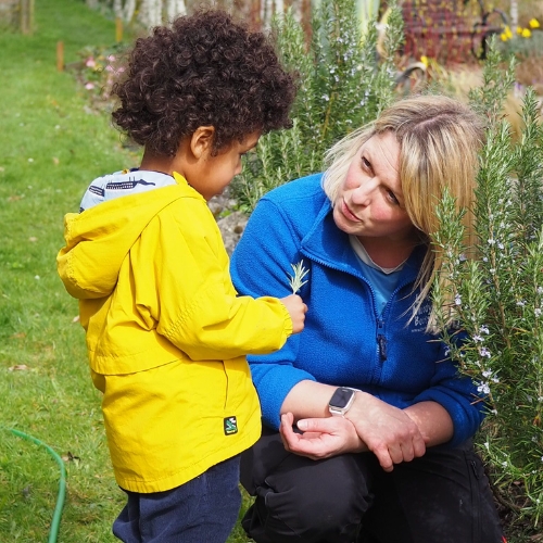 Hannah in garden